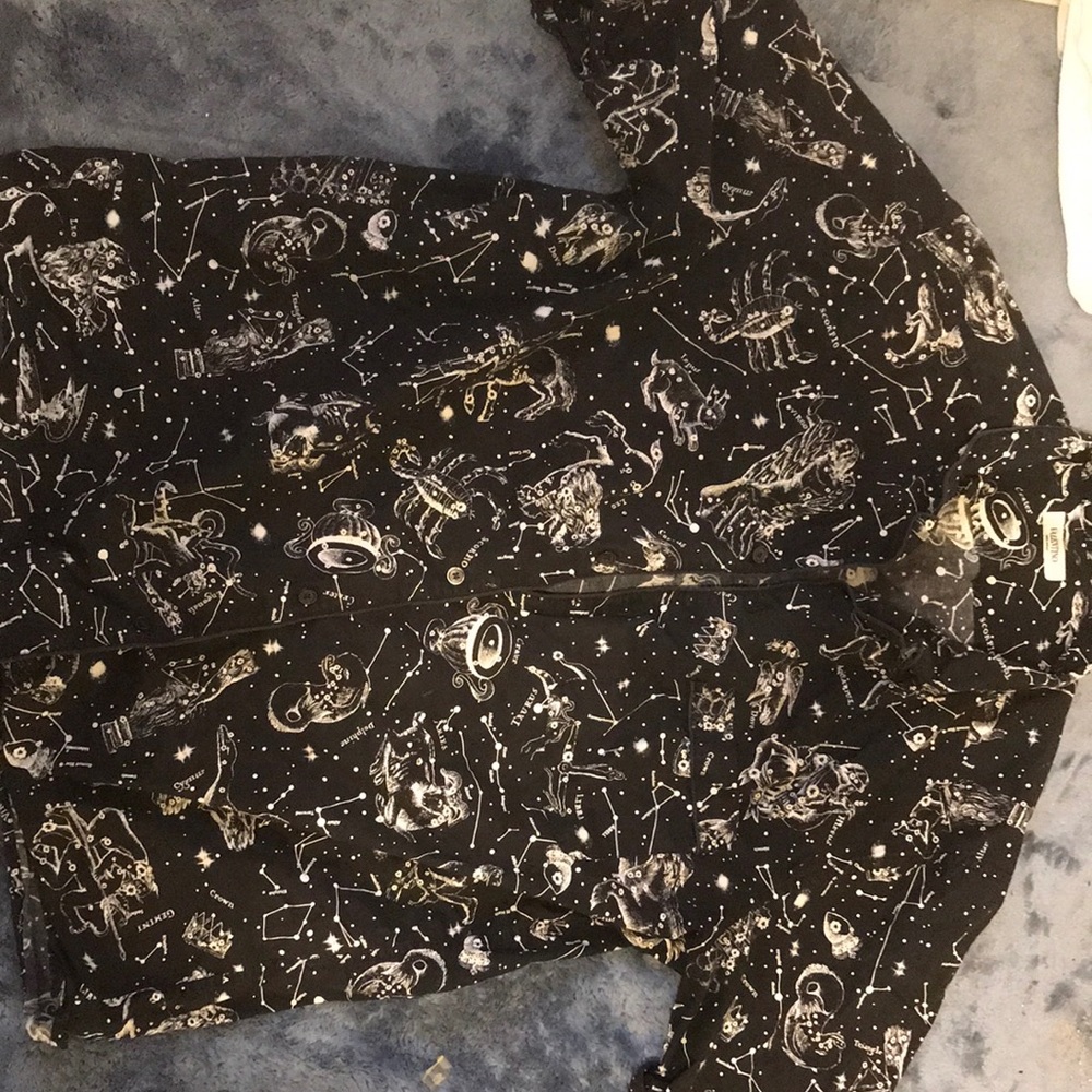 Valentino zodiac print button down
